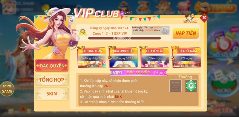 Sảnh Vip Club DWIN68